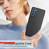 LeYi for Galaxy S21 FE Cases, Samsung S21 FE Cover with Tempered Glass Screen Protectors, Soft Silicone Ultra Slim Shockproof Cover with Anti-Scratch Microfiber Lining S 21FE Case