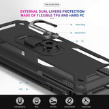 LeYi for iPhone SE 2020 Phone Case, iPhone SE 2020 Phone Case with Glass Screen Protector Replacement, Military-Grade Shockproof Magnetic Ring Stand Cell Android Case Cover