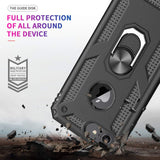 LeYi for iPhone 6/6S/7/8 Phone Case, iPhone 6/6S/7/8 Phone Case with Glass Screen Protector Replacement, Military-Grade Shockproof Magnetic Ring Stand Cell Android Case Cover