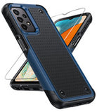 LeYi for Galaxy A13-5G Phone Case, with Screen Protector for Women, Dual Layer Protective Hard PC Back & Soft Bumper Resilient Shock Absorb Case for Samsung A14 Case