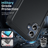 LeYi for Samsung-Galaxy-A06 Case with Screen Protector X1, Samsung Galaxy A06 Case 3 in 1 Rugged Shockproof Android Cover Funda A06