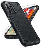 LeYi for Galaxy A13-5G Phone Case, with Screen Protector for Women, Dual Layer Protective Hard PC Back & Soft Bumper Resilient Shock Absorb Case for Samsung A14 Case