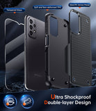 LeYi for Galaxy A13-5G Phone Case, with Screen Protector for Women, Dual Layer Protective Hard PC Back & Soft Bumper Resilient Shock Absorb Case for Samsung A14 Case