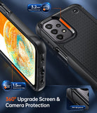 LeYi for Galaxy A13-5G Phone Case, with Screen Protector for Women, Dual Layer Protective Hard PC Back & Soft Bumper Resilient Shock Absorb Case for Samsung A14 Case