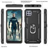 LeYi for Samsung Galaxy A22 5G Case with Glass Screen Protector Replacement, Military-Grade Shockproof Magnetic Ring Stand Cell Android Case Cover