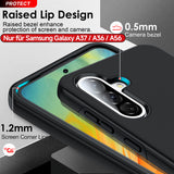 LeYi for Samsung Galaxy A37 5G Case with Glass Screen Protector and Lens Protector, Shockproof Heavy Duty Protective Slim Fit Samsung Galaxy A37 5G Cell Phone Case Cover with Rotatable Ring Holder Magnetic Kickstand for Women