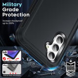 LeYi for Samsung-Galaxy-A54-5G Case with Screen Protector X2, Samsung Galaxy A54 5G Case 3 in 1 Rugged Shockproof Android Cover Funda A54 5G