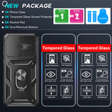 LeYi for Samsung Galaxy A33 5G Phone Case: Samsung Galaxy A33 Case with 2 Tempered Glass Screen Pro Maxtector, Slide Camera Cover, Ring Stand Holder, Heavy Duty Shockproof para Samsung Galaxy A33 Cover for Women Girl