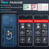 LeYi for Samsung Galaxy A33 5G Phone Case: Samsung Galaxy A33 Case with 2 Tempered Glass Screen Pro Maxtector, Slide Camera Cover, Ring Stand Holder, Heavy Duty Shockproof para Samsung Galaxy A33 Cover for Women Girl