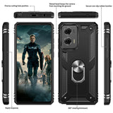 LeYi for Motorola Moto G Stylus 5G 2024 Case, Motorola G Stylus 5G 2024 Phone Case with Glass Screen Protector Replacement, Military-Grade Shockproof Magnetic Ring Stand Cell Android Case Cover