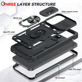 LeYi for Samsung Galaxy A56-5G Phone Case: Samsung A56 5G Case with Screen Protector X 2, Slide Camera Cover with Magnetic Stand, Heavy Duty Shockproof para A 56 Case for Women Girl