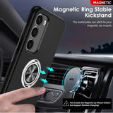 LeYi for Samsung Galaxy S23 Plus Case, Shockproof Heavy Duty Protective Slim Fit Samsung Galaxy S23 Plus Cell Phone Case Cover with Rotatable Ring Holder Magnetic Kickstand for Women