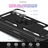 LeYi for Samsung Galaxy A51 Case with Glass Screen Protector Replacement, Military-Grade Shockproof Magnetic Ring Stand Cell Android Case Cover