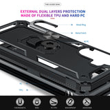 LeYi for Samsung Galaxy A56 5G Case with Glass Screen Protector Replacement, Military-Grade Shockproof Magnetic Ring Stand Cell Android Case Cover