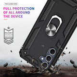 LeYi for Samsung Galaxy A35 Phone Case, Samsung A35 Phone Case with Glass Screen Protector Replacement, Military-Grade Shockproof Magnetic Ring Stand Cell Android Case Cover