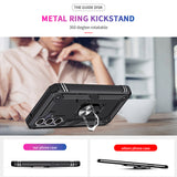 LeYi for Samsung Galaxy A35 Phone Case, Samsung A35 Phone Case with Glass Screen Protector Replacement, Military-Grade Shockproof Magnetic Ring Stand Cell Android Case Cover