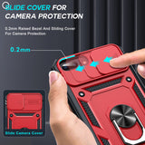 LeYi for iPhone 6/7/8 Plus-5G Phone Case: 6/7/8 Plus 5G Case with Screen Protector X 2, Slide Camera Cover with Magnetic Stand, Heavy Duty Shockproof para 6/7/8 Plus Case for Women Girl