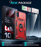 LeYi for Samsung Galaxy A12 Phone Case: Samsung Galaxy A12 Case with 2 Tempered Glass Screen Pro Maxtector, Slide Camera Cover, Ring Stand Holder, Heavy Duty Shockproof para Samsung Galaxy A 12 Cover for Women Girl