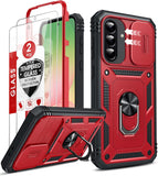 LeYi for Samsung Galaxy A56-5G Phone Case: Samsung A56 5G Case with Screen Protector X 2, Slide Camera Cover with Magnetic Stand, Heavy Duty Shockproof para A 56 Case for Women Girl