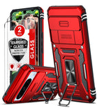 LeYi for Google Pixel 8 Pro Phone Case, with Camera Lens Cover Slider, Ring Stand Holder Military Grade Protective Shockproof Armour Cover for for Google Pixel 8 Pro