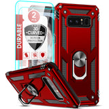LeYi for Samsung Galaxy Note 8 Phone Case, Samsung Note 8 Phone Case with Screen Protector Replacement, Military-Grade Shockproof Magnetic Ring Stand Cell Android Case Cover