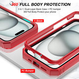 LeYi for iPhone 15 Plus 5G Phone Case:iPhone 15 Plus 5G Case with Screen Protector X 2, Slide Camera Cover with Magnetic Stand, Heavy Duty Shockproof para i Phone 15 Plus Case for Women Girl