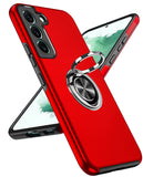 LeYi for Samsung Galaxy S22 Case, Shockproof Heavy Duty Protective Slim Fit Samsung Galaxy S22 Cell Phone Case Cover with Rotatable Ring Holder Magnetic Kickstand for Women