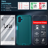 LeYi for Samsung-Galaxy-A06 Case with Screen Protector X1, Samsung Galaxy A06 Case 3 in 1 Rugged Shockproof Android Cover Funda A06