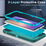 LeYi for Samsung-Galaxy-A54-5G Case with Screen Protector X2, Samsung Galaxy A54 5G Case 3 in 1 Rugged Shockproof Android Cover Funda A54 5G