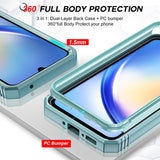 LeYi for Samsung Galaxy A34 5G Phone Case: Samsung Galaxy A34 Case with 2 Tempered Glass Screen Pro Maxtector, Slide Camera Cover, Ring Stand Holder, Heavy Duty Shockproof para Samsung Galaxy A34 Cover for Women Girl
