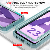 LeYi for Samsung Galaxy A23 5G Phone Case: Samsung Galaxy A23 Case with 2 Tempered Glass Screen Pro Maxtector, Slide Camera Cover, Ring Stand Holder, Heavy Duty Shockproof para Samsung Galaxy A23 Cover for Women Girl