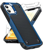 LeYi for iPhone 12/12 Pro Case with Screen Protector, Dual Layer Protective Hard PC Back & Soft Bumper Resilient Shock Absorb Case Cover for iPhone 12/12 Pro Phone