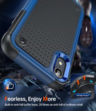 LeYi for iPhone XR Case with Screen Protector, Dual Layer Protective Hard PC Back & Soft Bumper Resilient Shock Absorb Case Cover for iPhone XR Phone