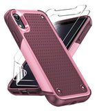 LeYi for iPhone XR Case with Screen Protector, Dual Layer Protective Hard PC Back & Soft Bumper Resilient Shock Absorb Case Cover for iPhone XR Phone