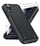 LeYi for iPhone XR Case with Screen Protector, Dual Layer Protective Hard PC Back & Soft Bumper Resilient Shock Absorb Case Cover for iPhone XR Phone