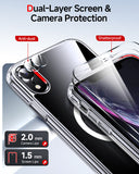 LeYi for iPhone XR Phone Case with Screen Protector X2 Camera Cover X2 MagSafe Compatible Magnetic Protective i iphoneXR Case Slim Rugged Heavy Duty Girls Women Funda para 10XR Clear