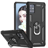 LeYi for Samsung Galaxy A71 4G Case with Glass Screen Protector Replacement, Military-Grade Shockproof Magnetic Ring Stand Cell Android Case Cover
