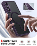 LeYi for Samsung Galaxy A56 5G- Case: Compatible with Mag-Safe with Screen Protector, Military-Grade Matte Translucent Soft-Touch Skin Funda para A 56 Cover