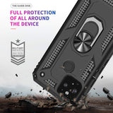 LeYi for Google Pixel 5 Case with Glass Screen Protector Replacement, Military-Grade Shockproof Magnetic Ring Stand Cell Android Case Cover
