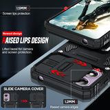 LeYi for Motorola E14/G04/G24/G04s Phone Case, with Camera Lens Cover Slider, Ring Stand Holder Military Grade Protective Shockproof Armour Cover for for Moto E14/GO4/G24/GO4s