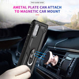 LeYi for Samsung Galaxy A71 4G Case with Glass Screen Protector Replacement, Military-Grade Shockproof Magnetic Ring Stand Cell Android Case Cover