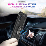 LeYi for Samsung Galaxy A50 Case with Glass Screen Protector Replacement, Military-Grade Shockproof Magnetic Ring Stand Cell Android Case Cover
