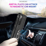 LeYi for Samsung Galaxy S20 FE Case with Glass Screen Protector Replacement, Military-Grade Shockproof Magnetic Ring Stand Cell Android Case Cover