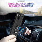 LeYi for Samsung Galaxy A41 Case with Glass Screen Protector Replacement, Military-Grade Shockproof Magnetic Ring Stand Cell Android Case Cover