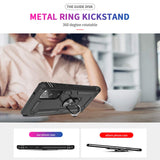 LeYi for Samsung Galaxy S20 FE Case with Glass Screen Protector Replacement, Military-Grade Shockproof Magnetic Ring Stand Cell Android Case Cover