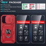 LeYi for iPhone 16 Plus Phone Case: iPhone 16 Plus Case with 2 Tempered Glass Screen Protector, Slide Camera Cover, Ring Stand Holder, Heavy Duty Shockproof para iPhone 16 Plus Cover for Women Girl