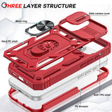 LeYi for iPhone 16 Plus Phone Case: iPhone 16 Plus Case with 2 Tempered Glass Screen Protector, Slide Camera Cover, Ring Stand Holder, Heavy Duty Shockproof para iPhone 16 Plus Cover for Women Girl