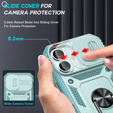 LeYi for iPhone 16 Phone Case: iPhone 16 Case with 2 Tempered Glass Screen Protector, Slide Camera Cover, Ring Stand Holder, Heavy Duty Shockproof para iPhone 16 Cover for Women Girl
