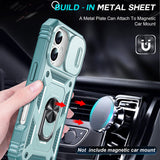 LeYi for iPhone 16 Phone Case: iPhone 16 Case with 2 Tempered Glass Screen Protector, Slide Camera Cover, Ring Stand Holder, Heavy Duty Shockproof para iPhone 16 Cover for Women Girl