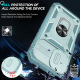 LeYi for iPhone 16 Phone Case: iPhone 16 Case with 2 Tempered Glass Screen Protector, Slide Camera Cover, Ring Stand Holder, Heavy Duty Shockproof para iPhone 16 Cover for Women Girl